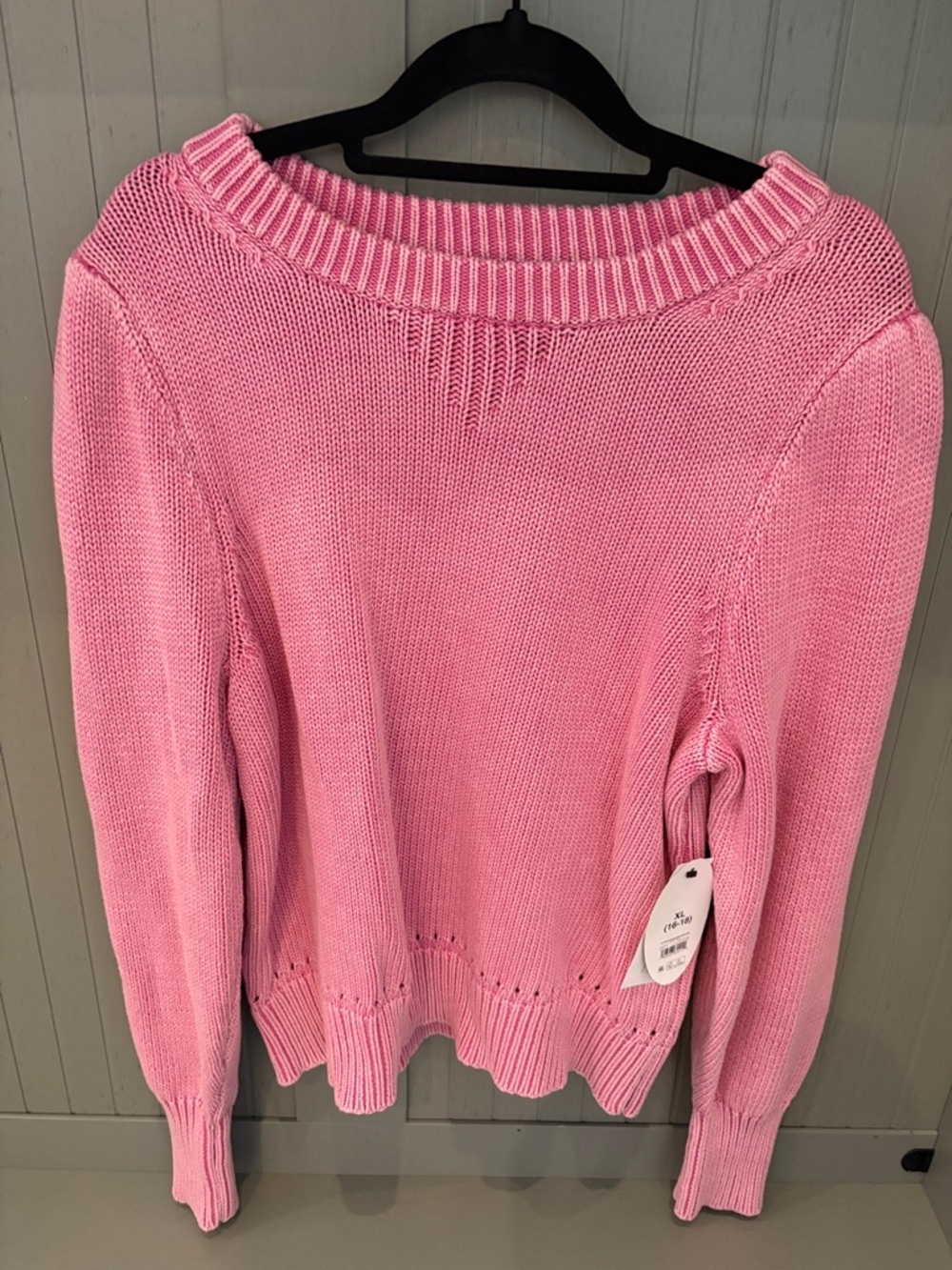 Women's Pink Scoopneck Knit Sweater